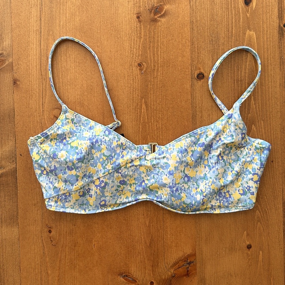 Summersalt Blue Yellow Bikini Top 6